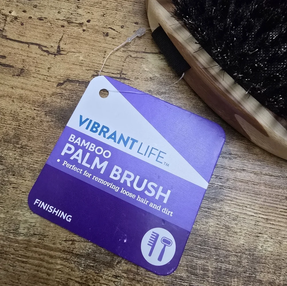 New Vibrant Life Bamboo Palm Brush For Pets